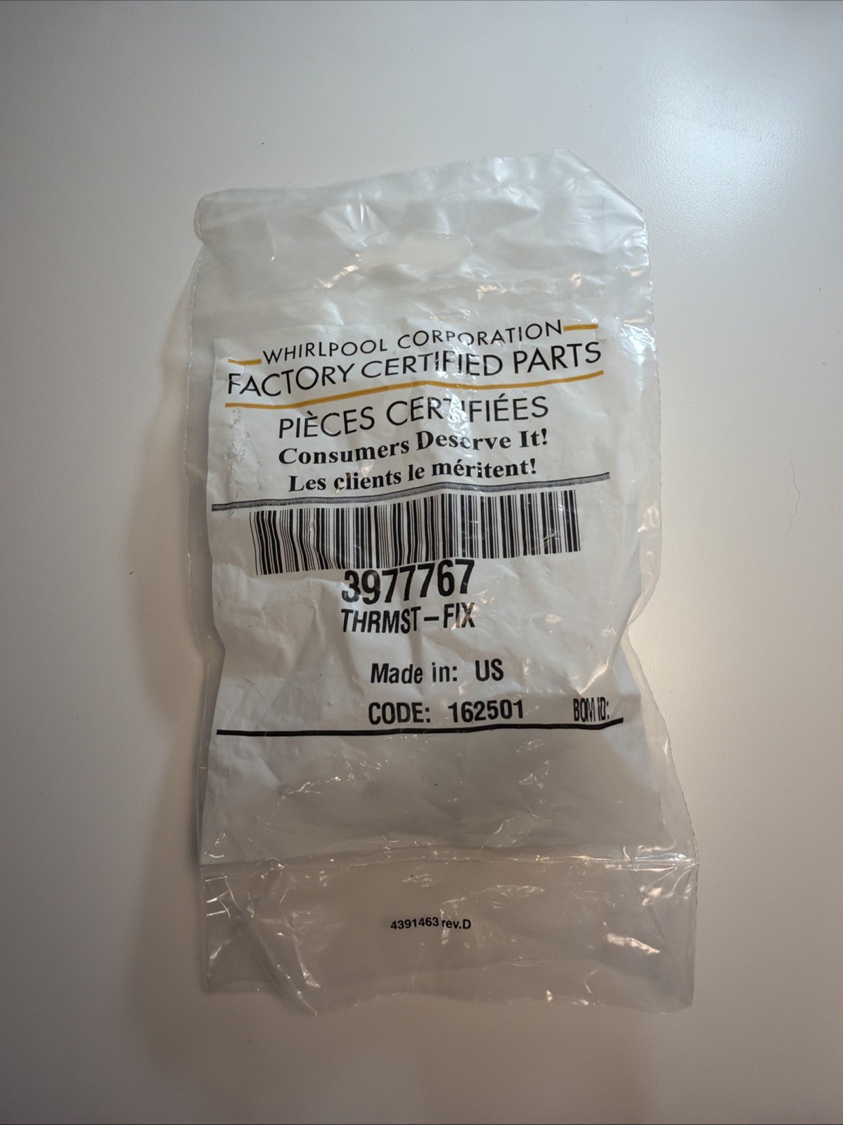 Whirlpool Thermostat-fix 3977767