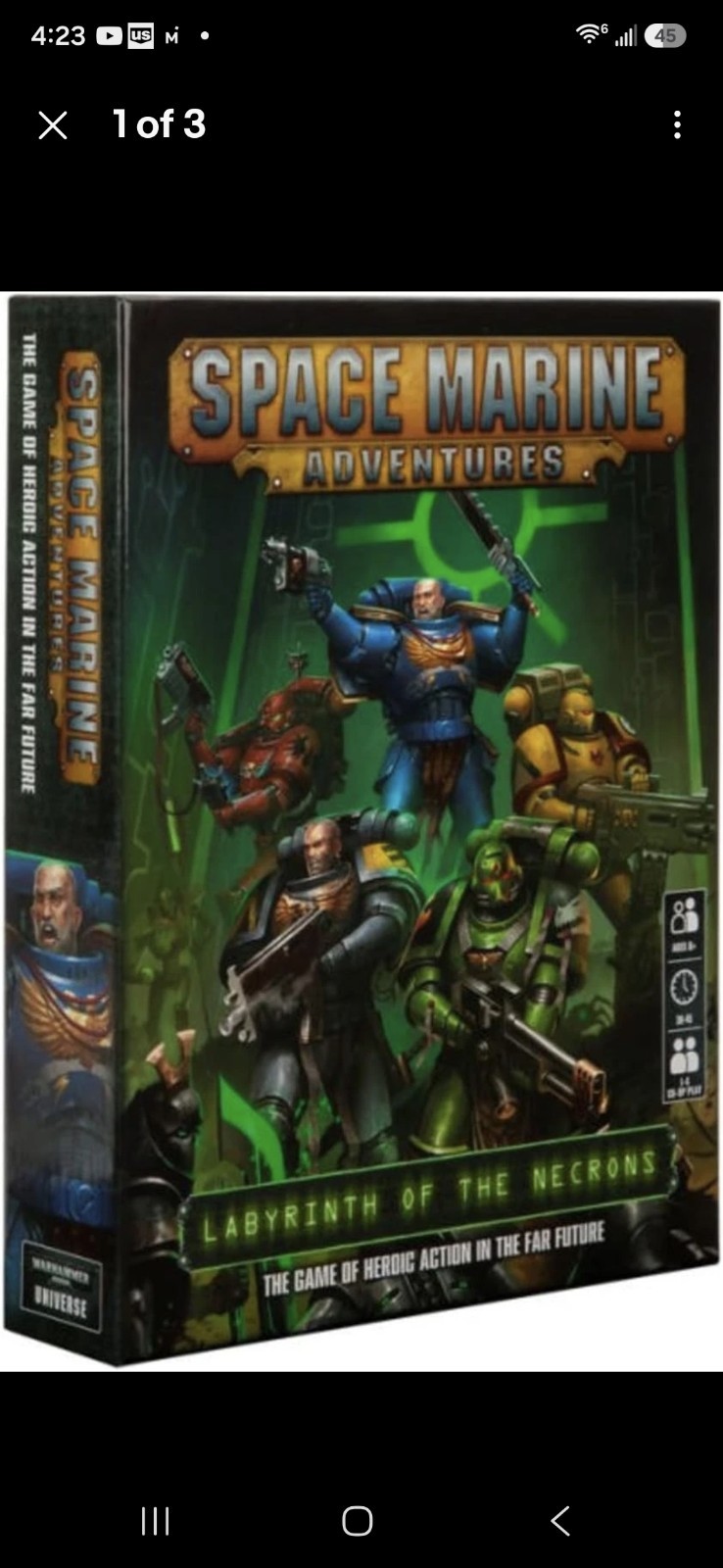 Games Workshop Space Marine Adventures: Labyrinth of the Necrons Board Game