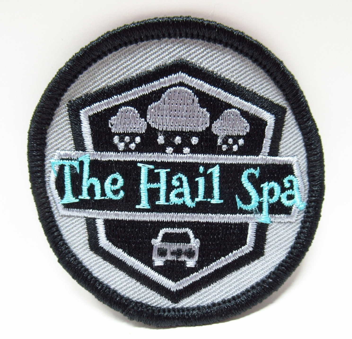 The Hail Spa Patch Vintage Automotive Paintless Dent Repair Car Emblem Sew On