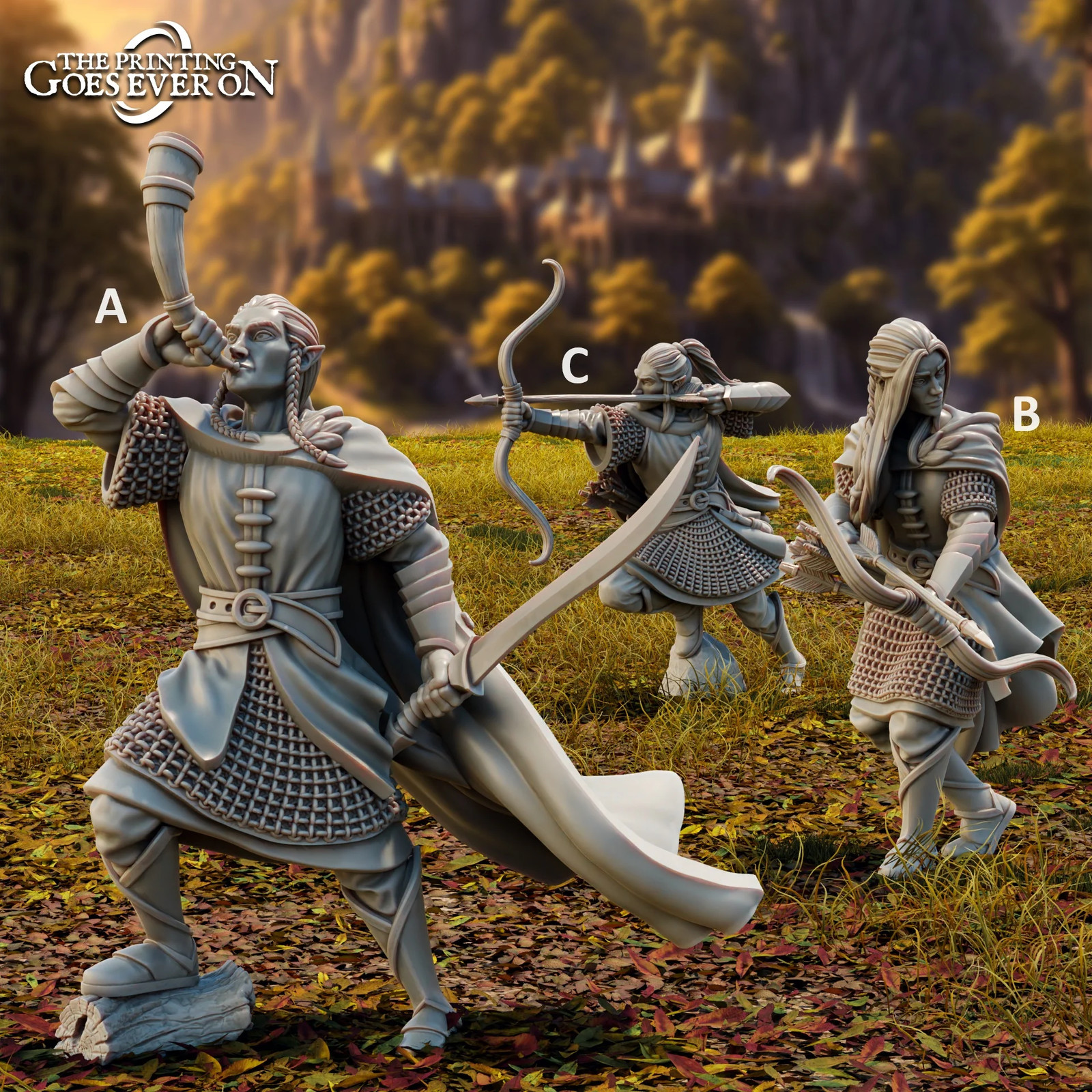 Brightwood Protectors (Set of 3) - 28-32mm Tales - Resin Tabletop Miniatures