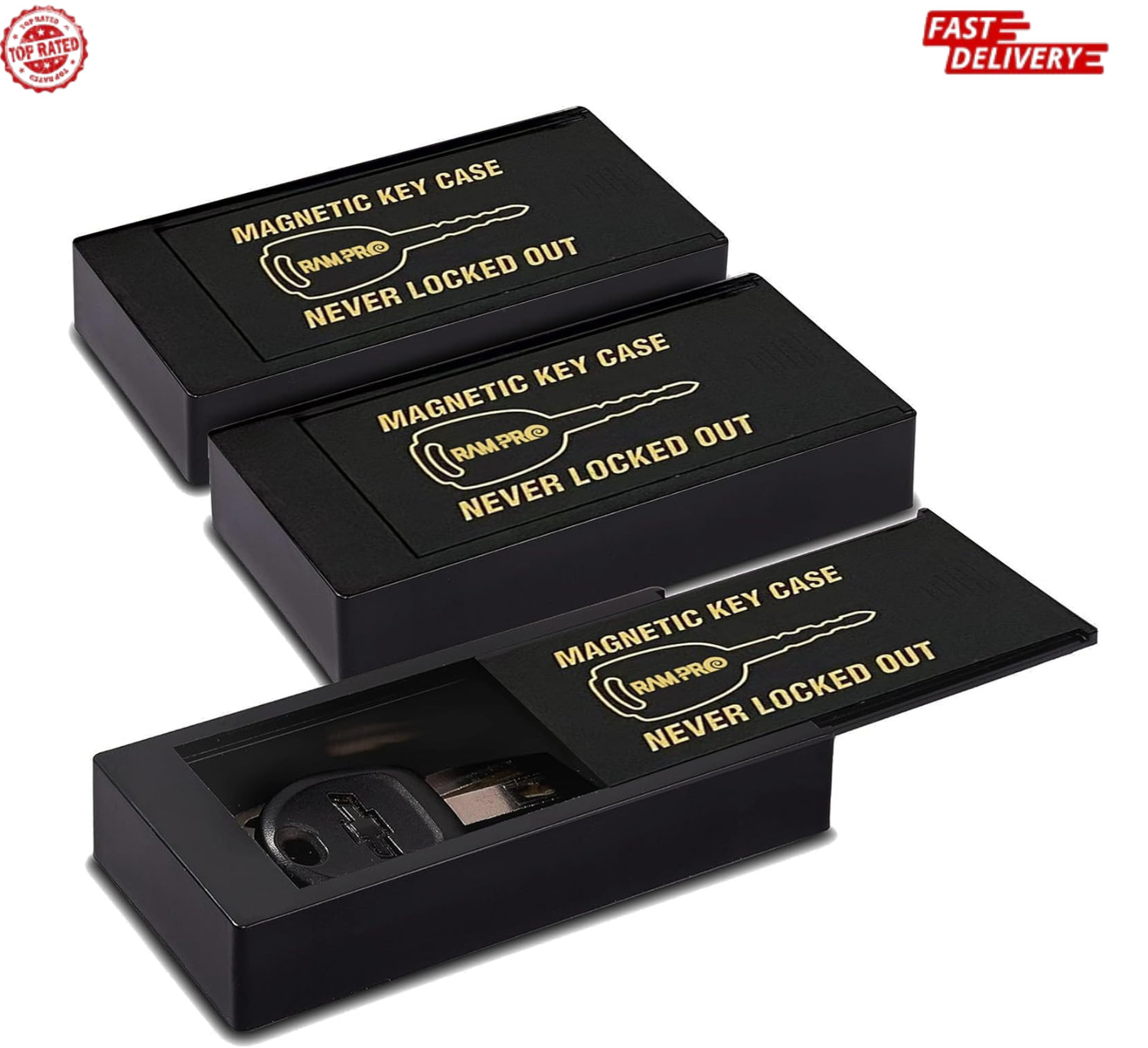 3x Hide A Key Magnetic Key Holder Key Box Car A Key Master Lock Key Holder HIDE