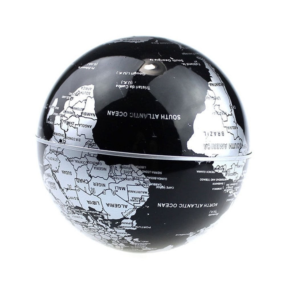 Floating Globe with LED Lights C Shape Magnetic Levitation Globe World Map