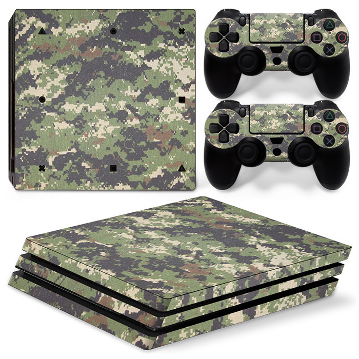 Sony PS4 Pro Console and Controller Skins / Decal -- Camo / Camouflage P-599