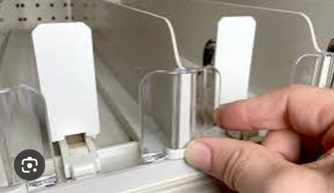 50ct Siffron Power Zone Kwik Set Center Divider White Retail Shelf 22" Organizer