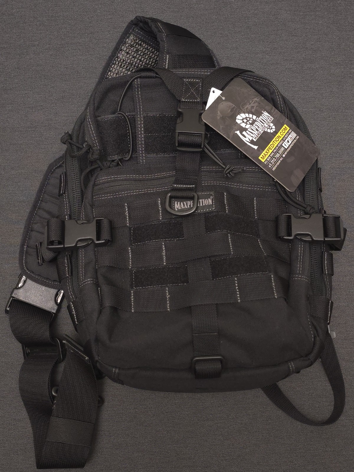 New Maxpedition Malaga Gearslinger Sling Bag 0423B Black