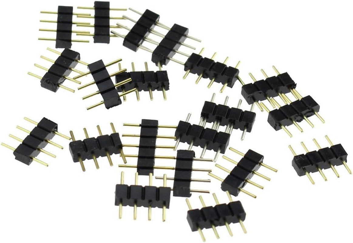 20 PCS 4 Pin Male Connector Connecter for 3528 5050 SMD RGB Led Strip Lighting