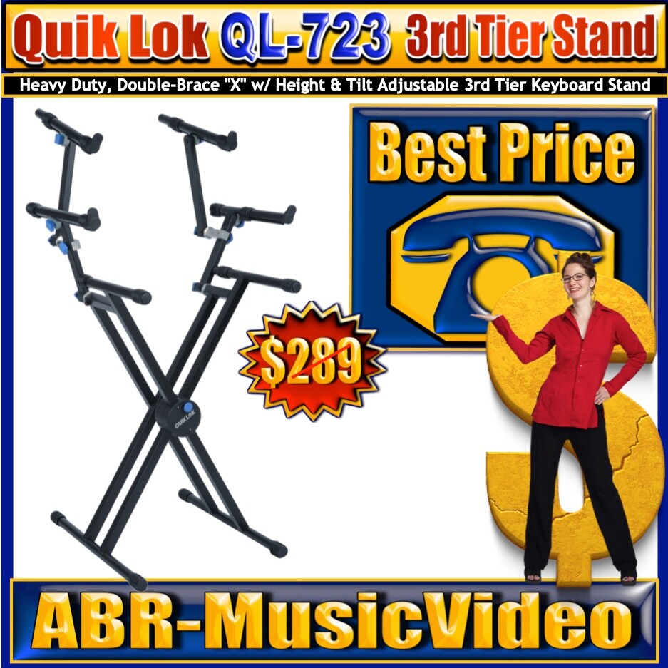 Quik Lok T-22 Double Tier Keyboard Stand
