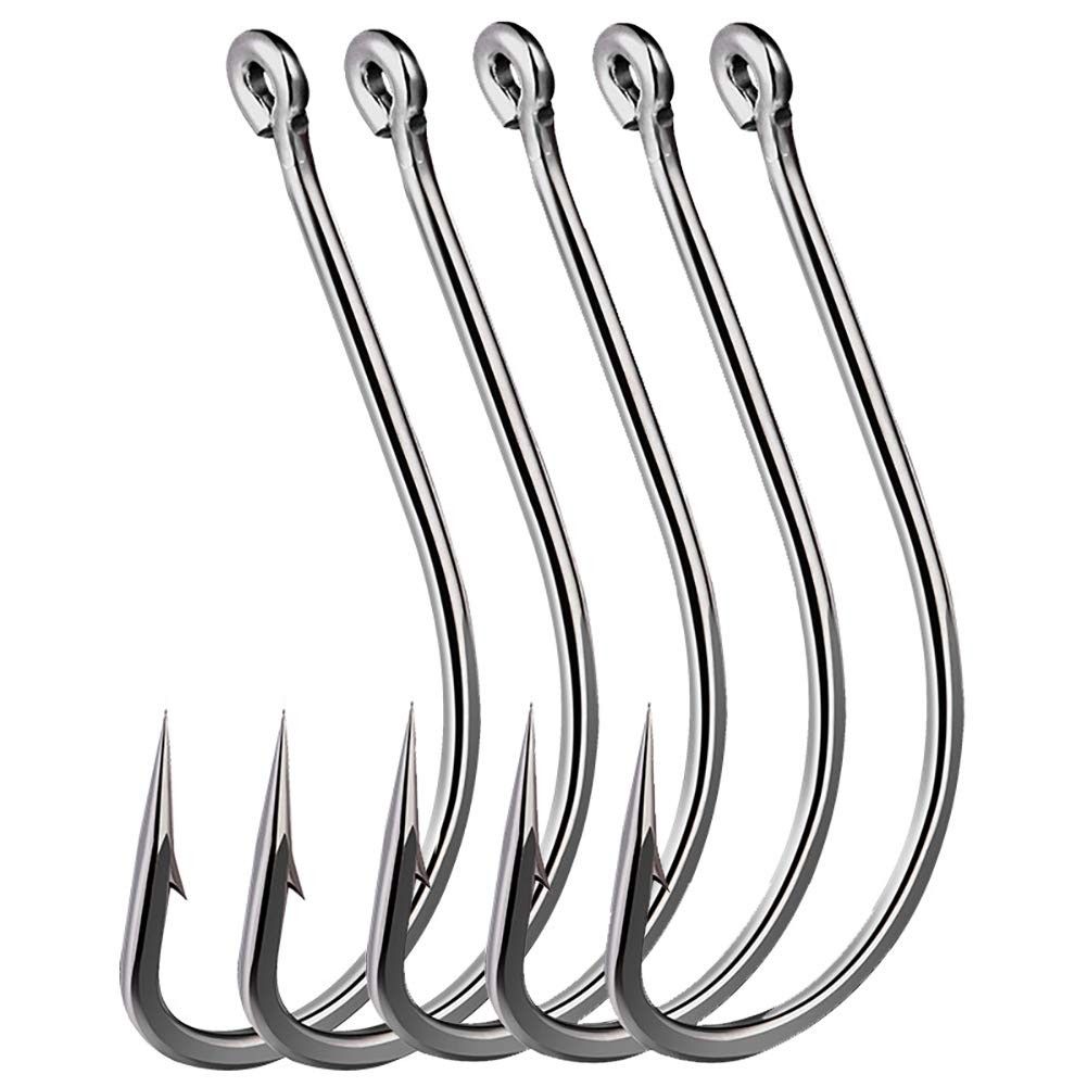 Dyxssm 150pcs/lot Forged Long Shanked Fishing Hooks 10# (150pcs), Black