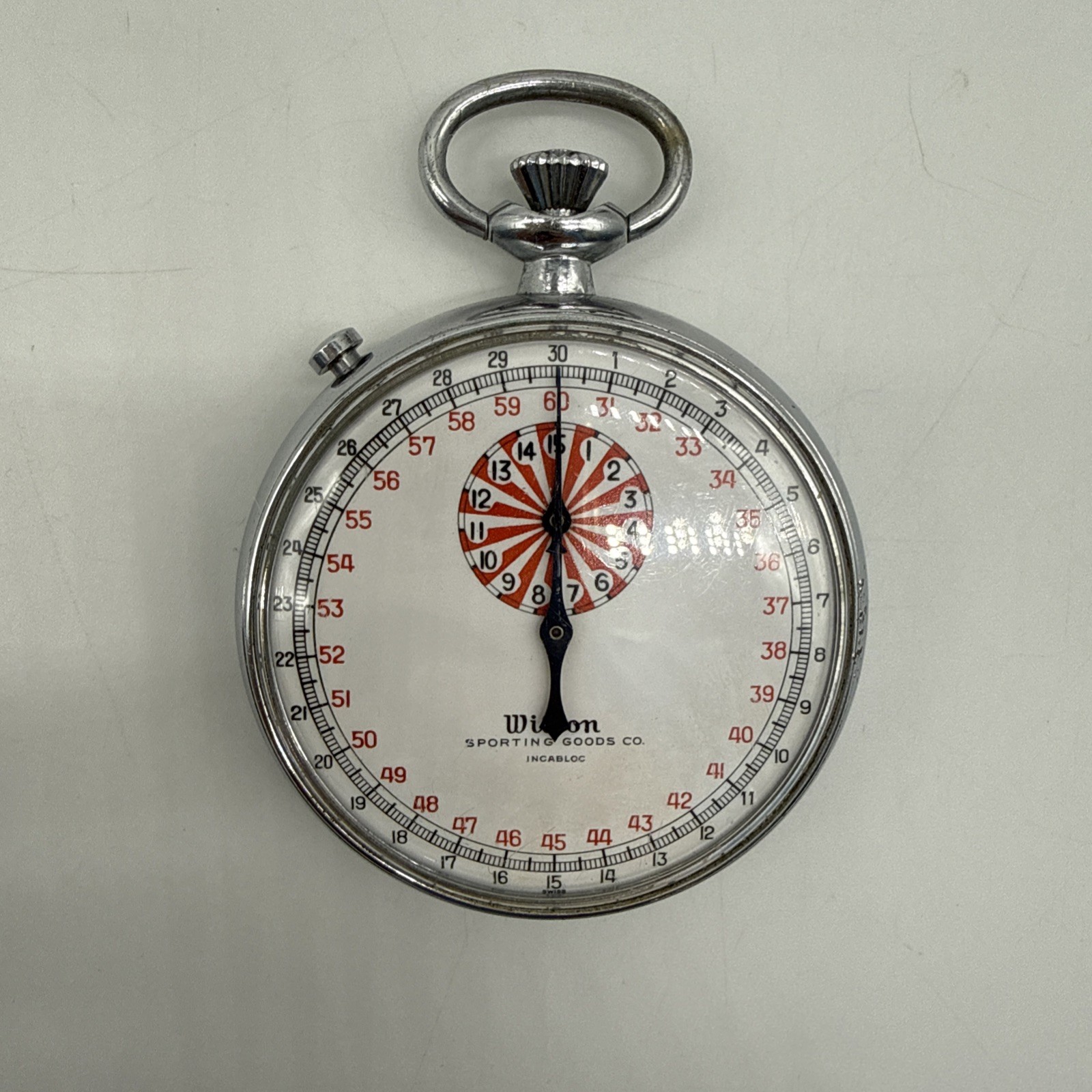 Vintage Wilson Sporting Incabloc Stop Watch Mechanical -- PARTS/REPAIR (READ)