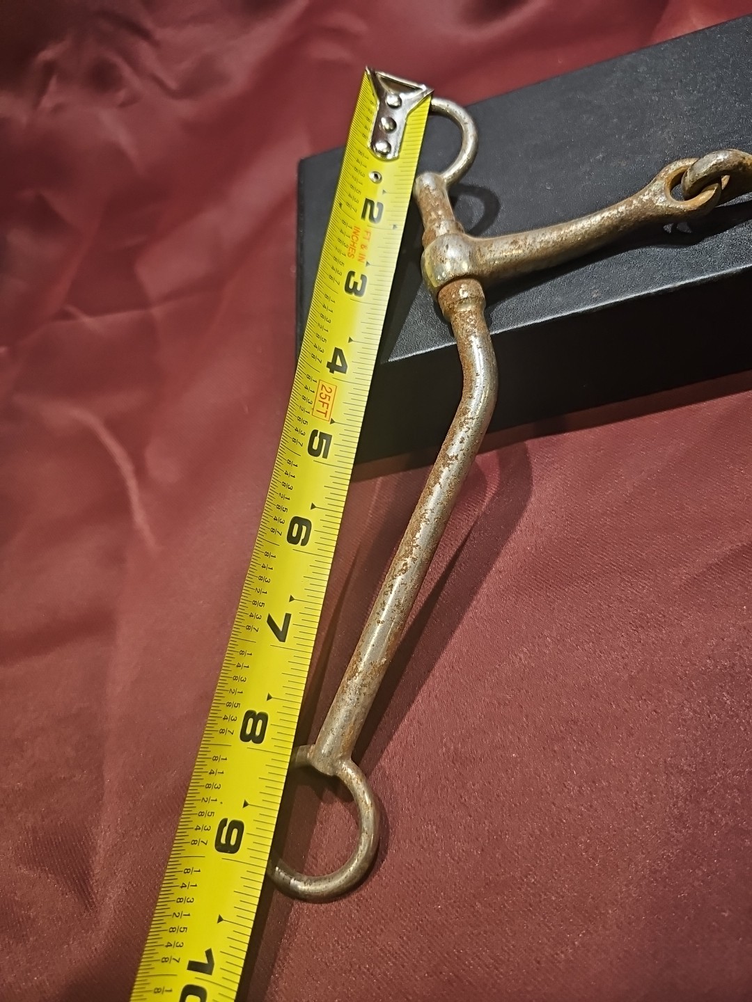 Used Long Shank Snaffle Bit Copper Mouth 5 In