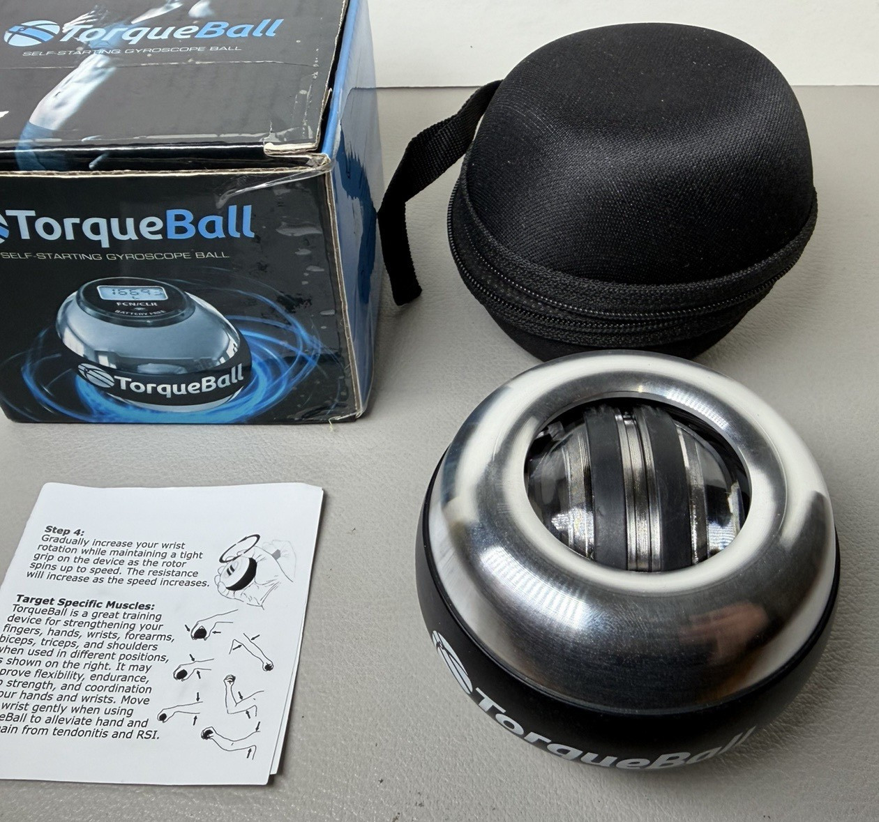 TorqueBall Self Starting Torque Ball Gyroscope Wrist Hand Exercise Therapy