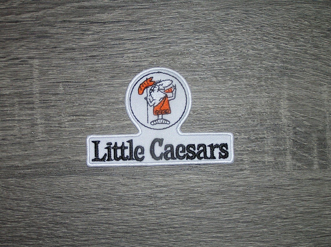 Little Caesar's Pizza Retro Throwback Embroidered Iron On Patch 3.5" x 2.25"