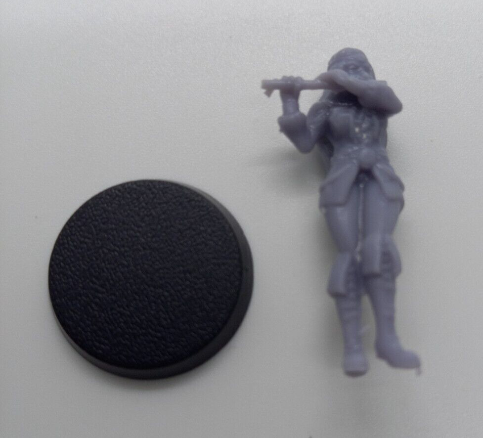 Dungeons & Dragons Bard with Flute 3D Printed Resin Model Fantasy Roleplay