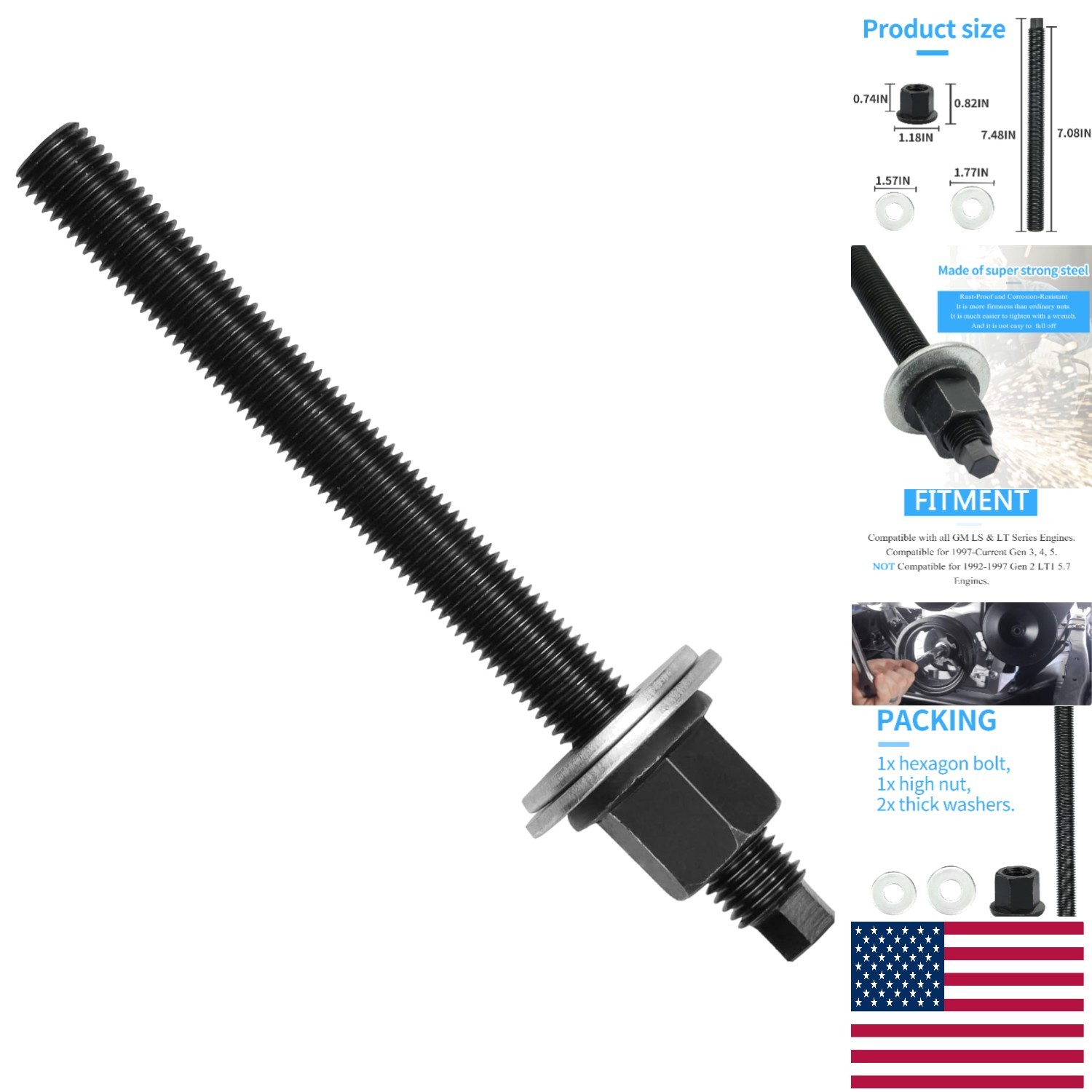 Corrosion-Resistant Harmonic Balancer Tool for GM LS & LT Engines - 1997-2023