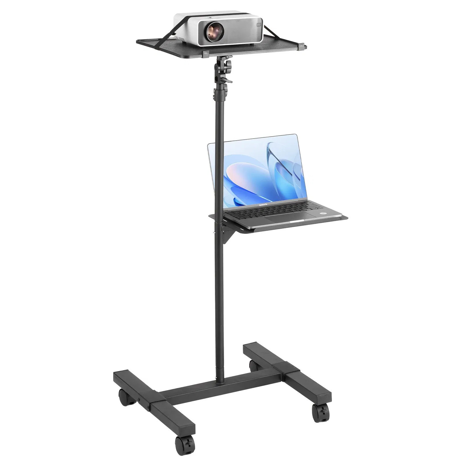 Projector Stand with Wheels, Projector Floor Stand Adjustable Height from 22.8 t