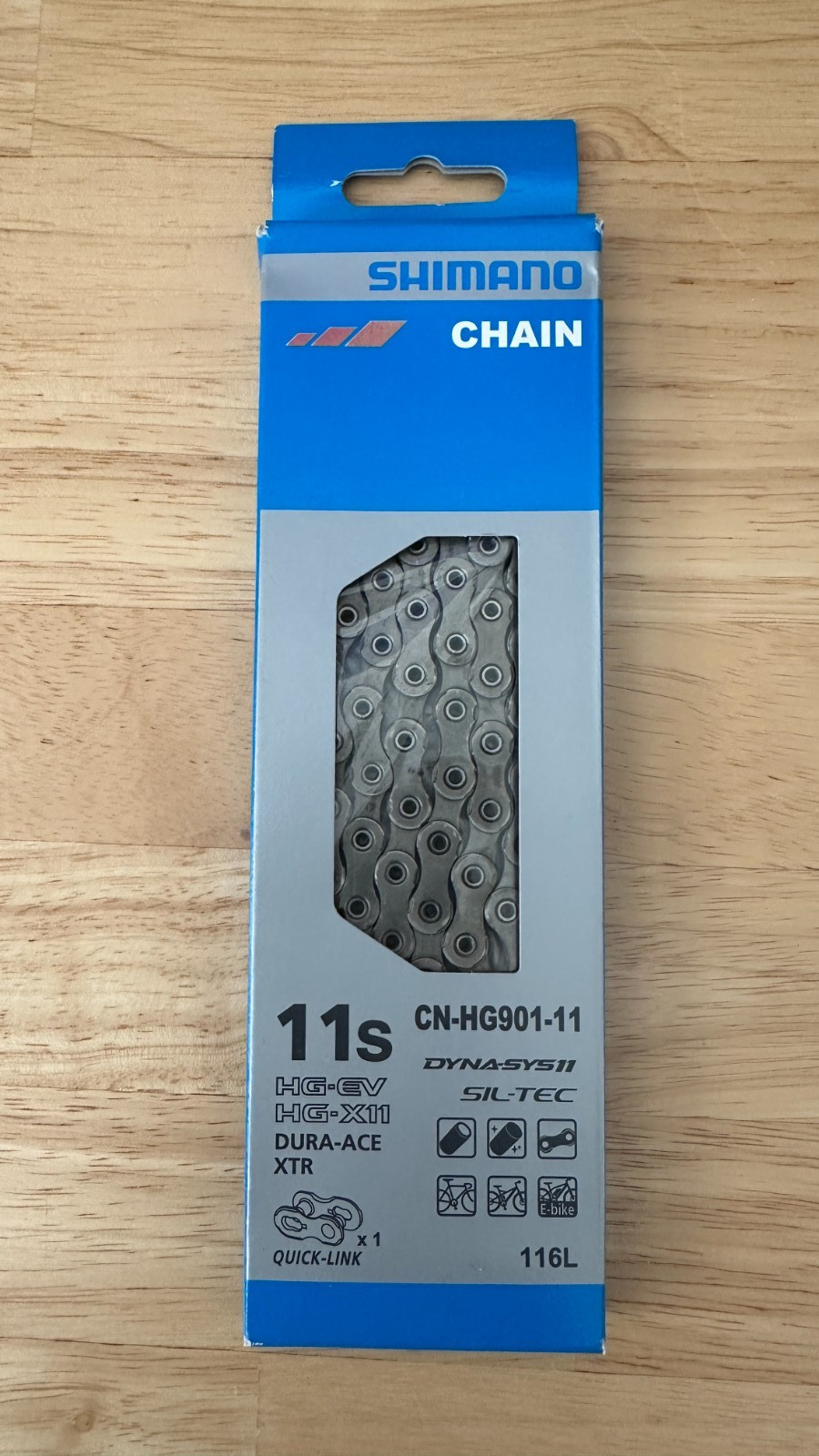 JAPAN Shimano CN-HG901 11-Speed 116L Hollow-Pin Dura-Ace / XTR Chain QUICK-LINK