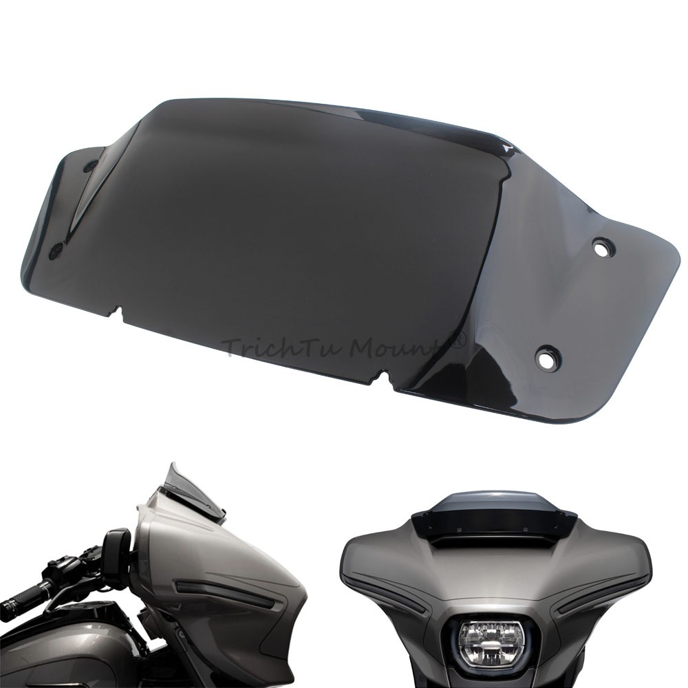 Fit For Harley CVO Street Glide FLHXSE 2023 2024 7" Black Windscreen Windshield