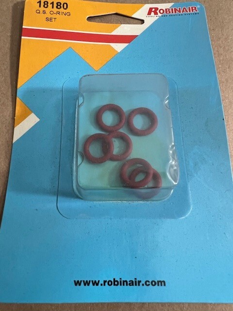 Robinair 18180 Robinair O-RINGS QUICK SEAL PACK OF 6 New in Pack Free Shipping