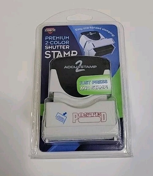 POSTED Accustamp 2 -  Premium 2-Color Shutter Stamp Microban 035521