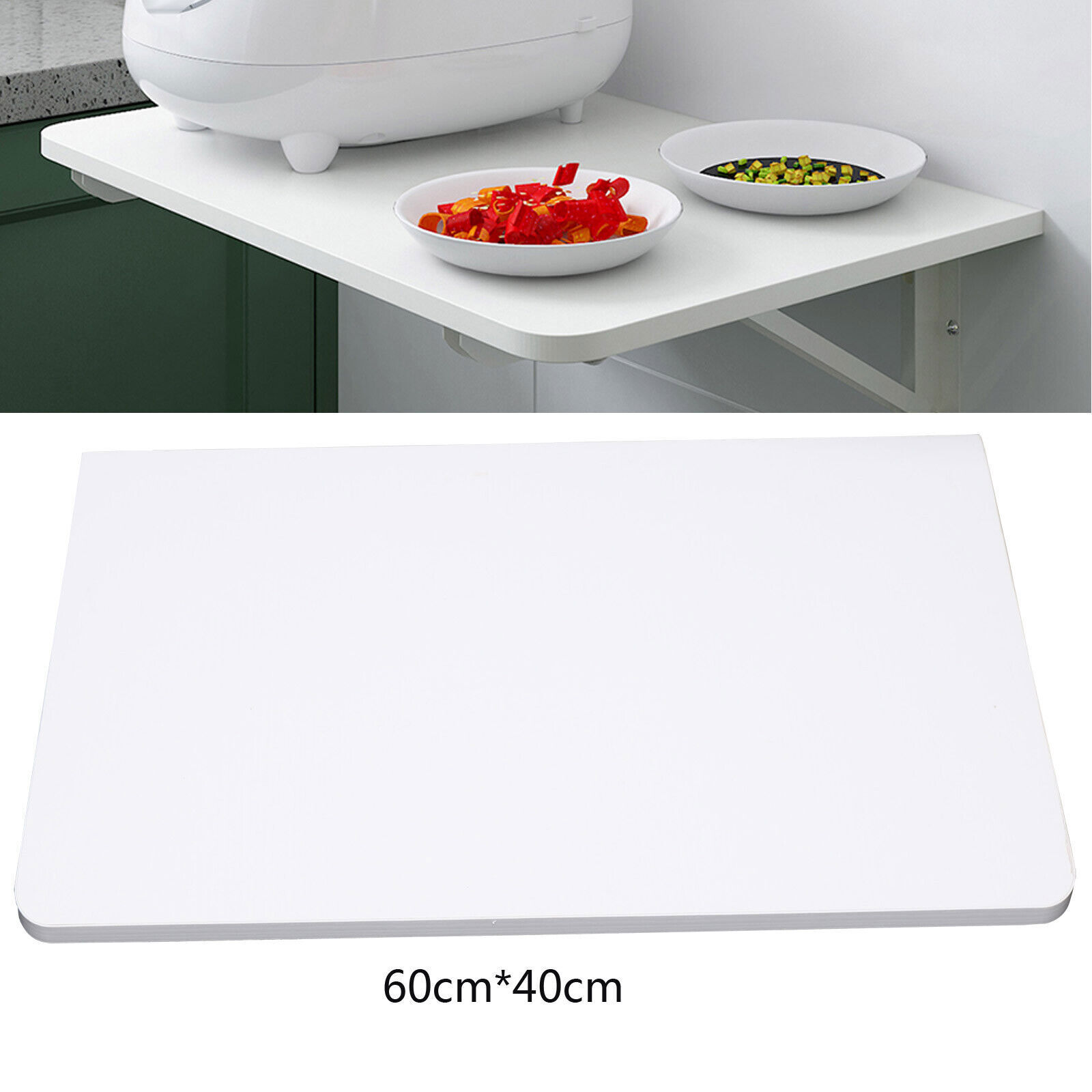 Wall Mounted Table Folding 60x40cm Floating Laptop Desk Fold-Down Work