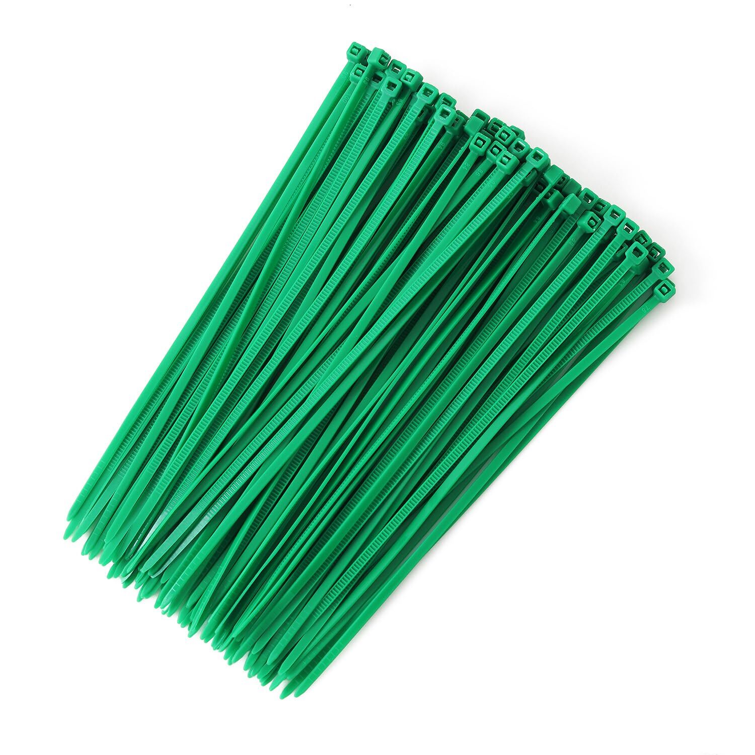 100 Pcs 8 Inch Green Nylon Garden Zip Ties Self-Locking Cable Organizer