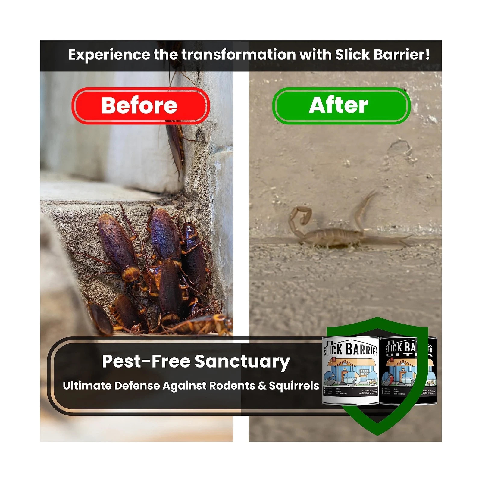 Slick-Barrier Home-Kit Ultimate Pest Control Solution for Insects/ Rodents