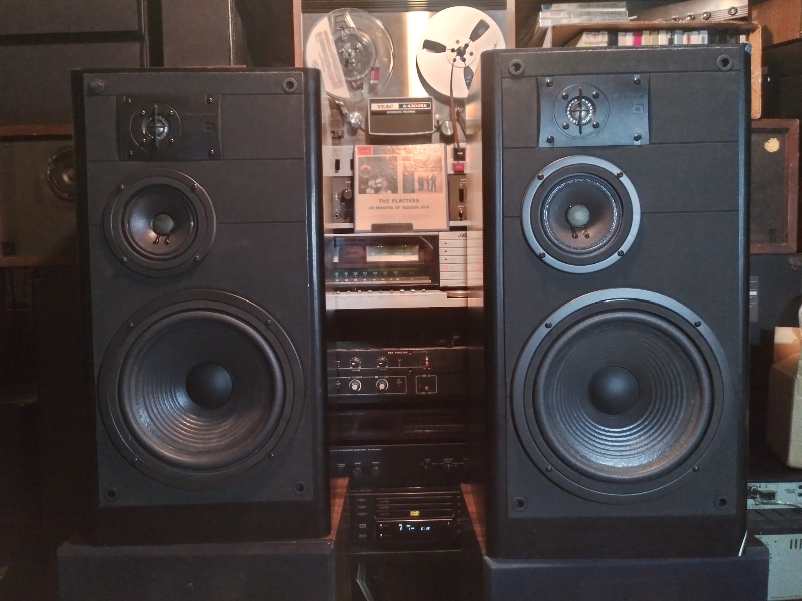 Tested & Working JBL LX55 3-Way Speakers 8Ohms 10" Woofer 200w LOUD & CLEAR 1989