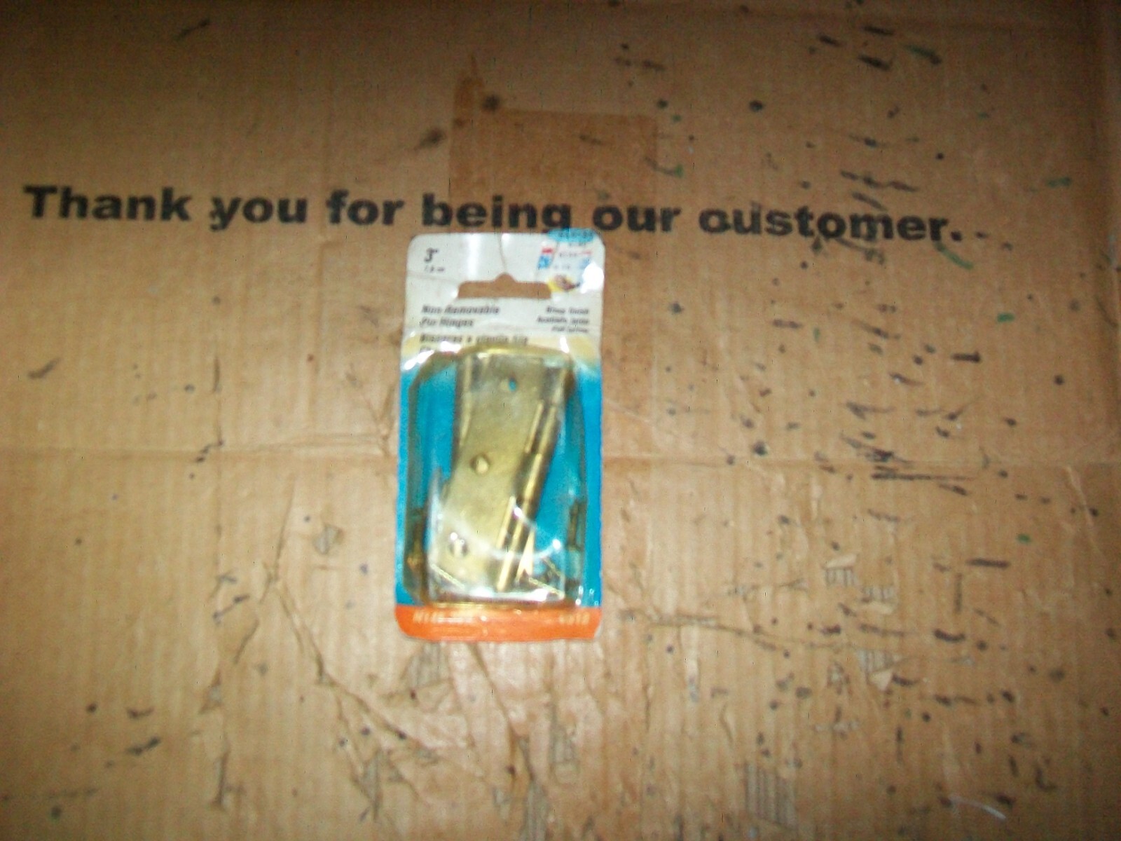 1 Of National MFG. CO. # N146-399 Non-Removable Pin Hinges 3" Steel-Brass Finish