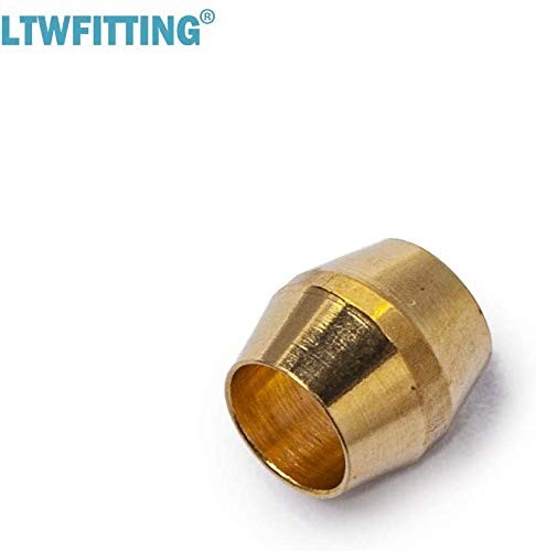 1/8-Inch Brass Compression Sleeves Ferrels,Brass Compression Fitting(Pack of