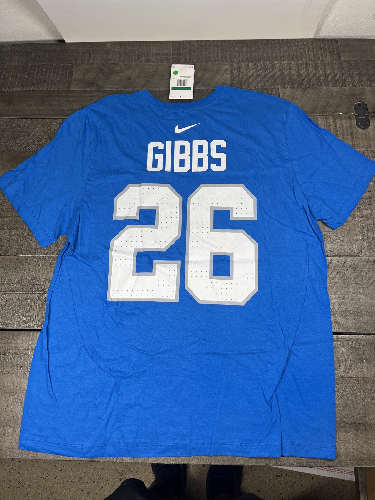 Nike Detroit Lions Jahmyr Gibbs #26 T-Shirt Men's Size Xl  Blue Short Sleeve NFL