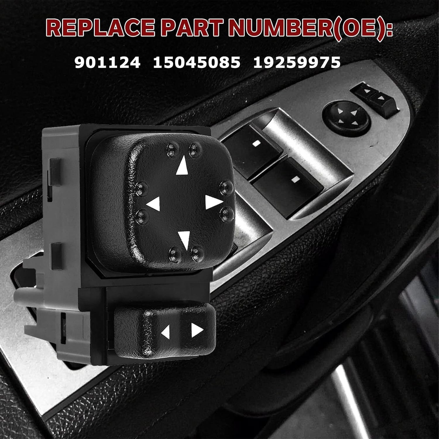 901124 Power Mirror Switch Replacement for Chevy Silverado GMC Sierra 2000 2001