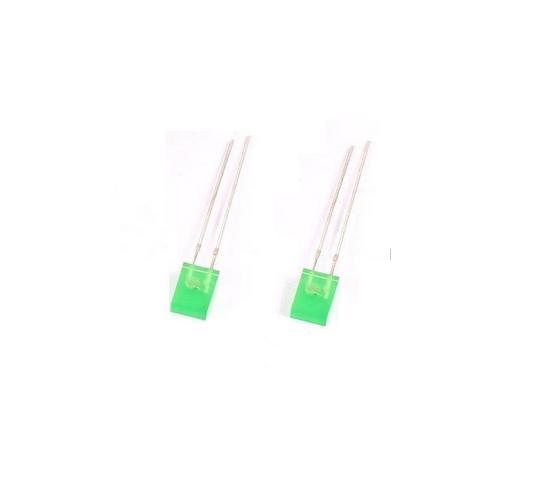 100PCS 2x5x7mm Rectangle LED Green Colou Green Light Emitting Diode NEW