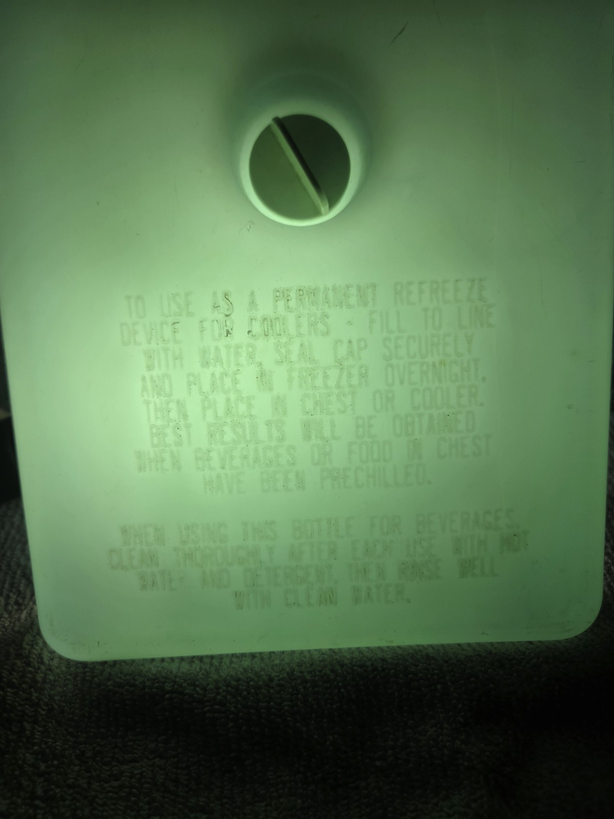 Vintage GOTT Refreeze Beverage Bottle Ice Chest Cooler Insert 8280