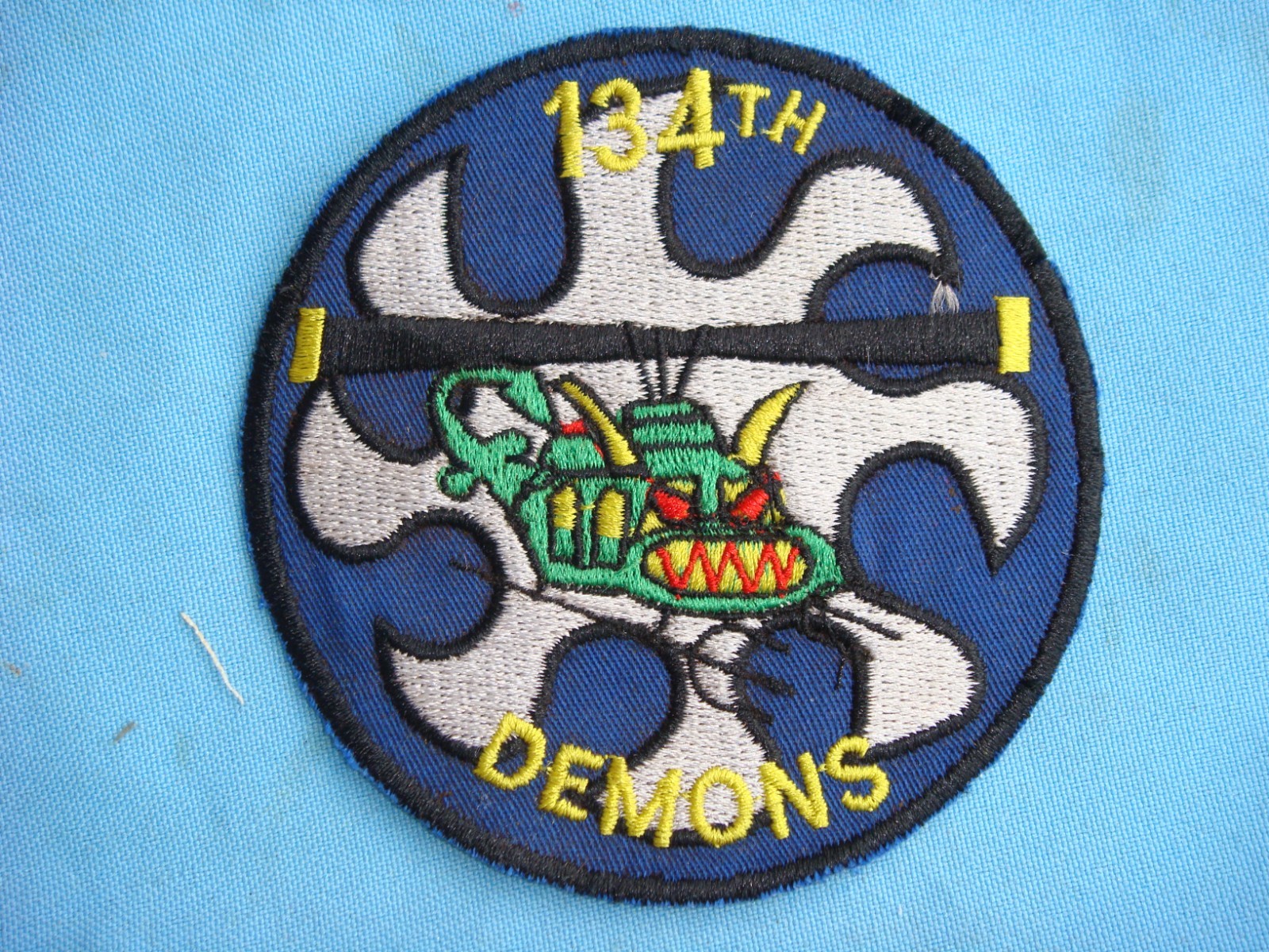 VIETNAM WAR PATCH, US 134th ASSAULT HELICOPTER COMPANY DEMONS