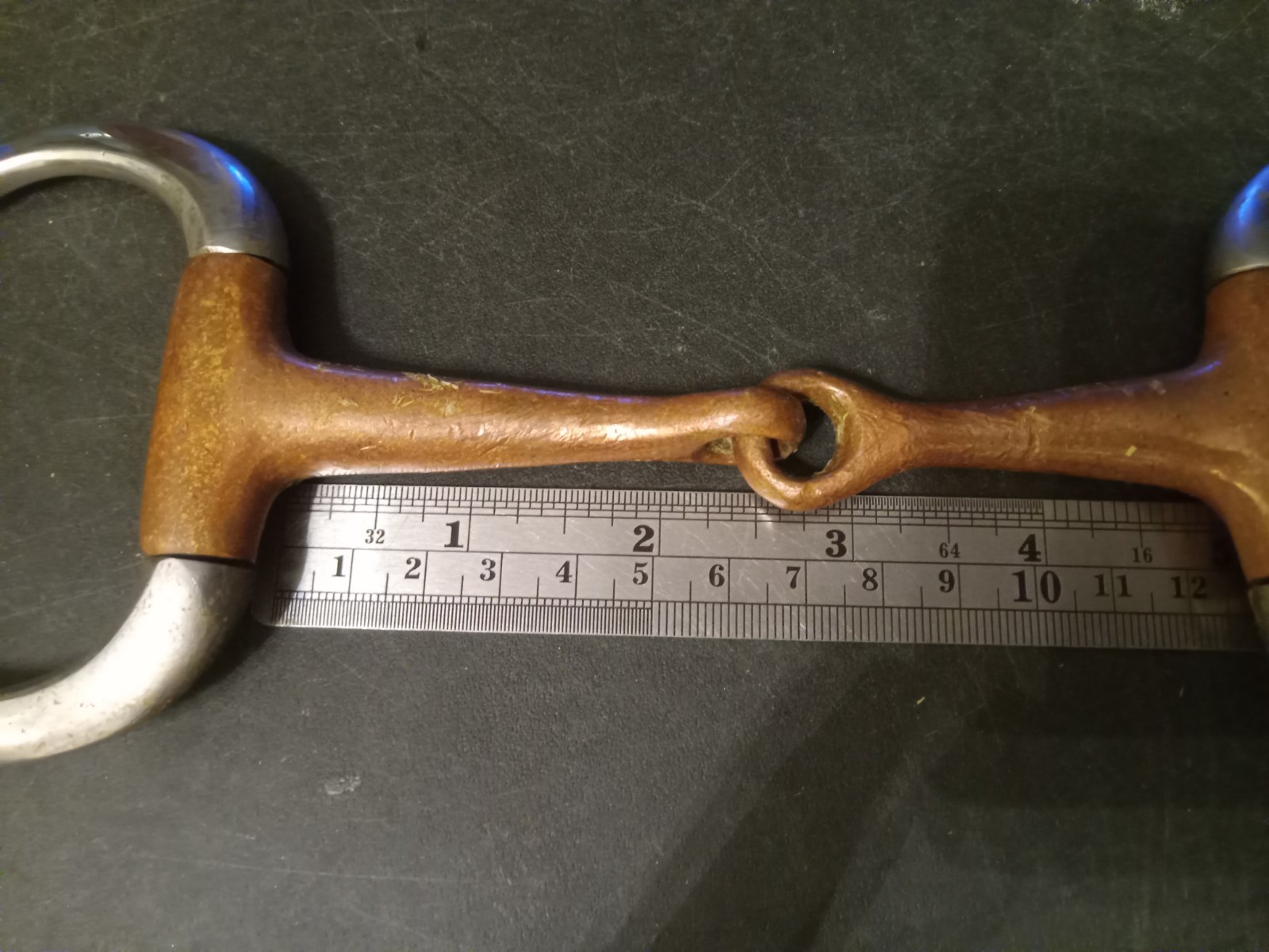 used eggbutt snaffle bit 4 3/4 in copper mouth