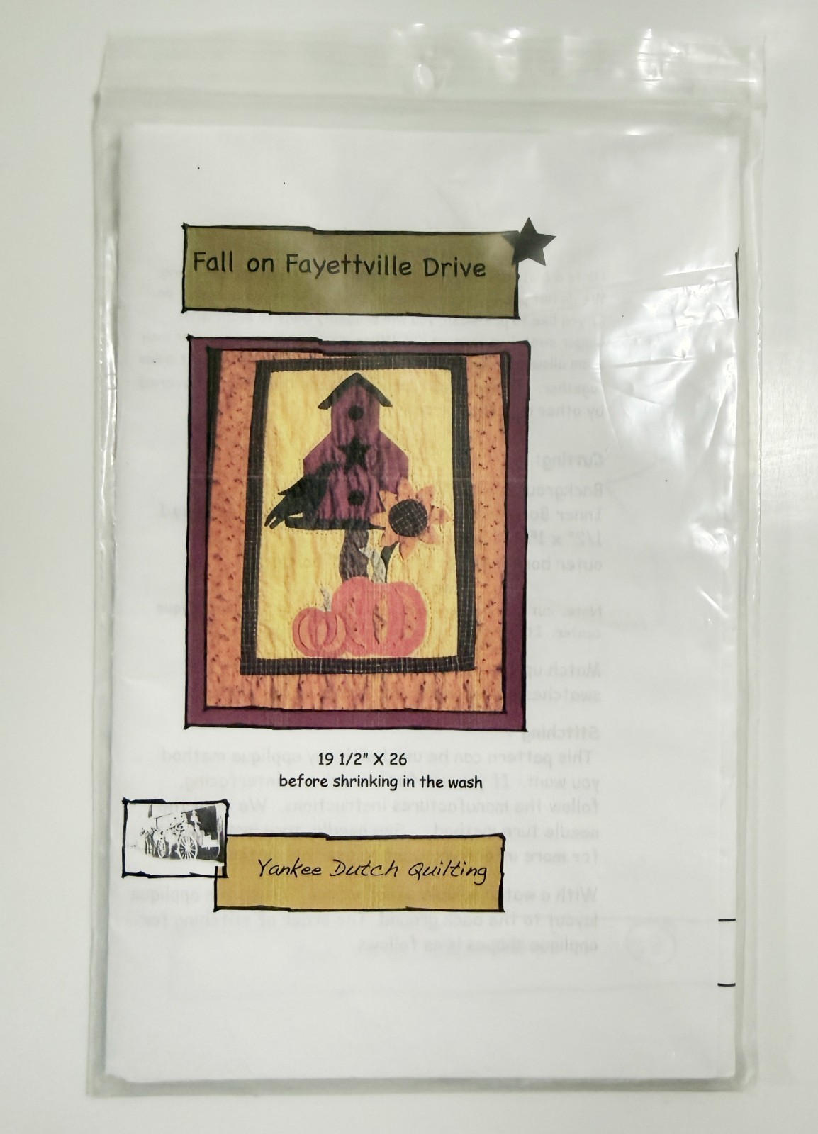 Fall on Fayettville Drive Pattern by Yankee Dutch Quilting