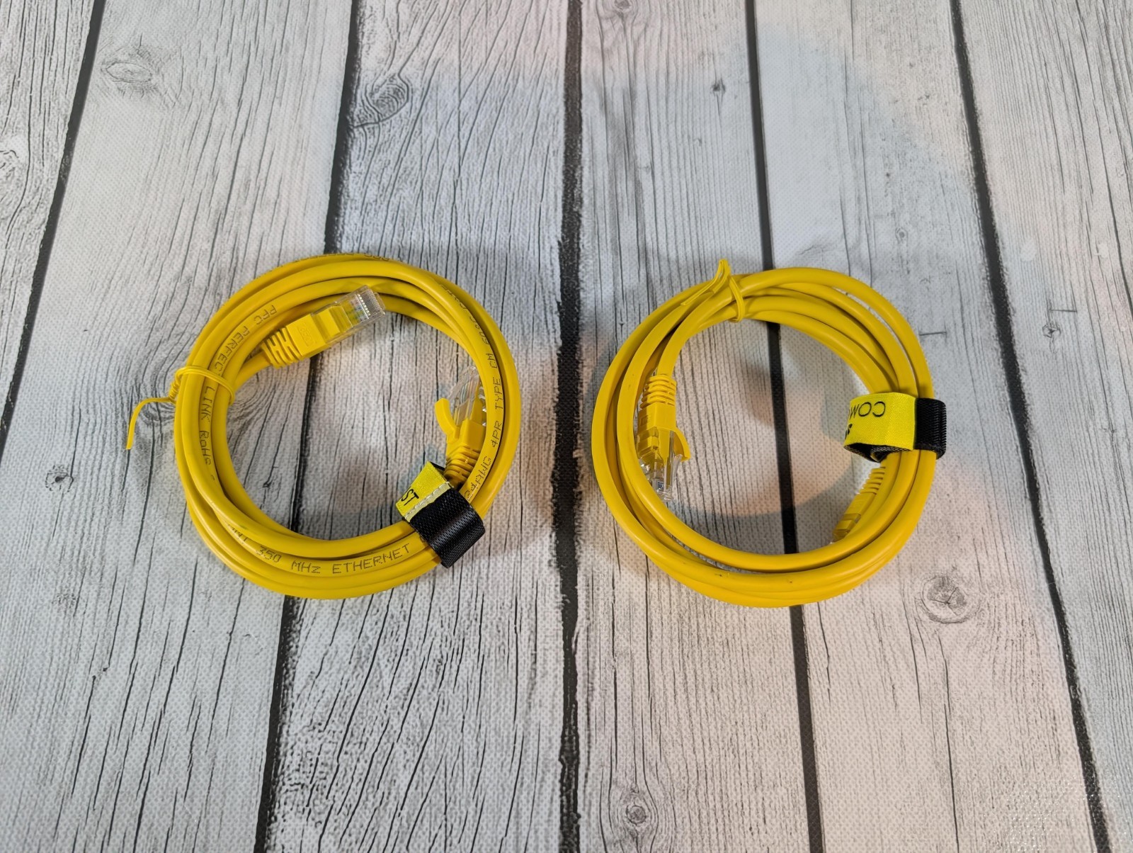 2 - Comcast Ethernet Cat 5e CCA Verified Gigabit Patch Cord Cable RJ-45 Yellow