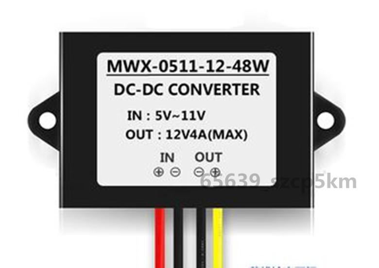 5V(5-11V) Step up to 12V 4A 48W NEW Voltage Booster Power DC Converter Regulator
