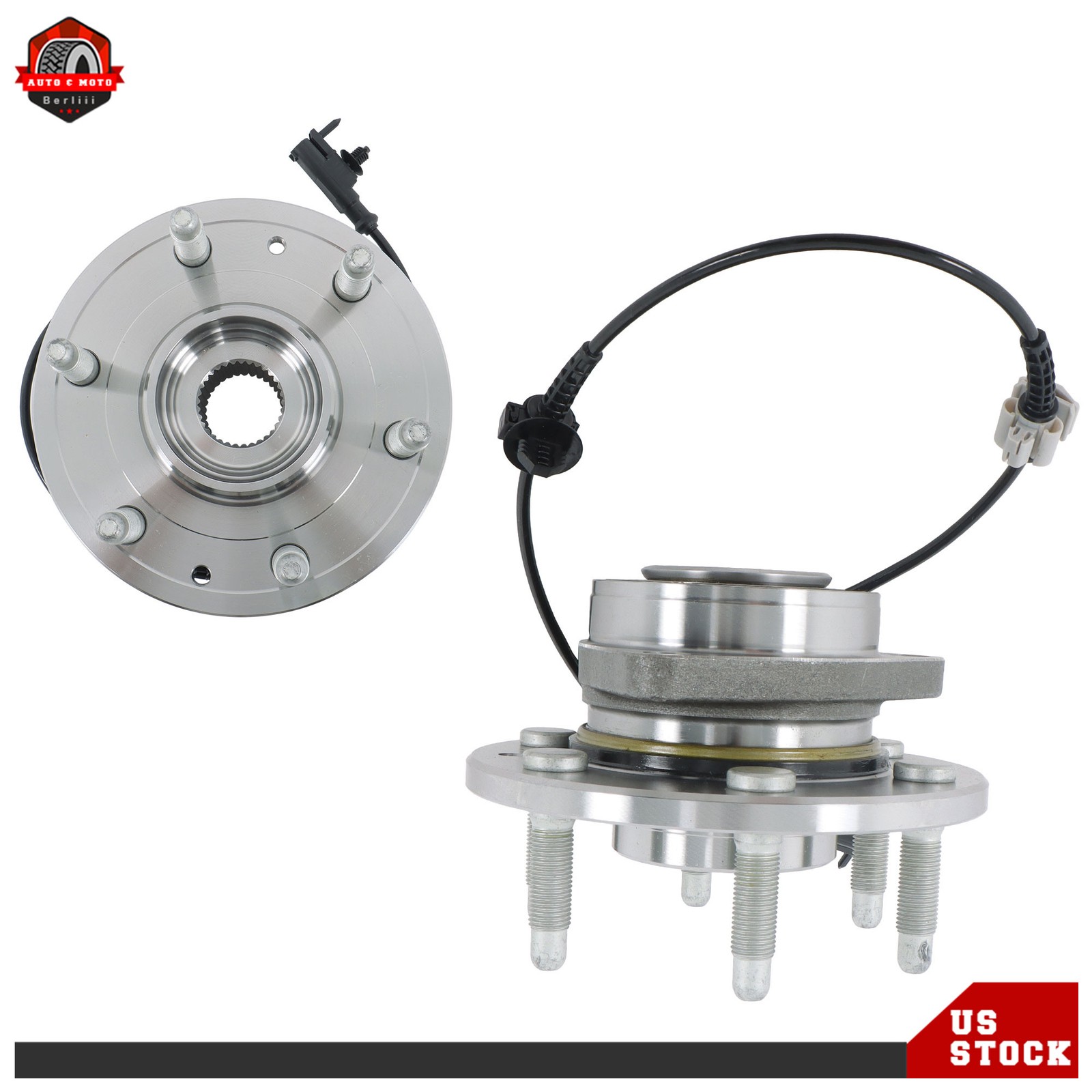 Pair Wheel Bearing Hub Assy For Chevy Silverado Tahoe GMC Sierra 1500 2007-13