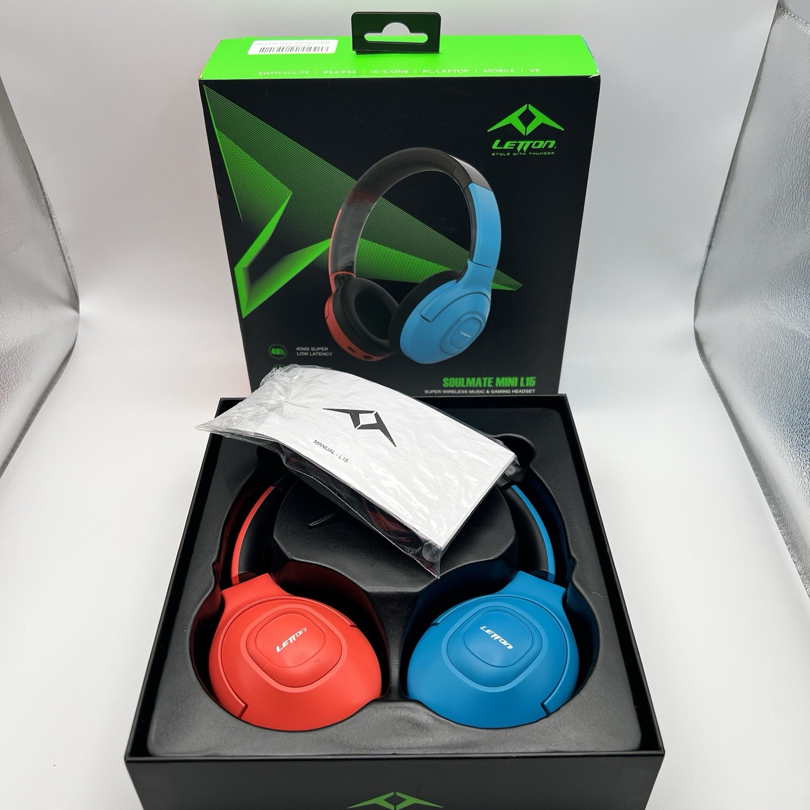 Letton Soulmate Mini L15 headset For NiSwitch Oled Sw Lite PS5&4 Xbox