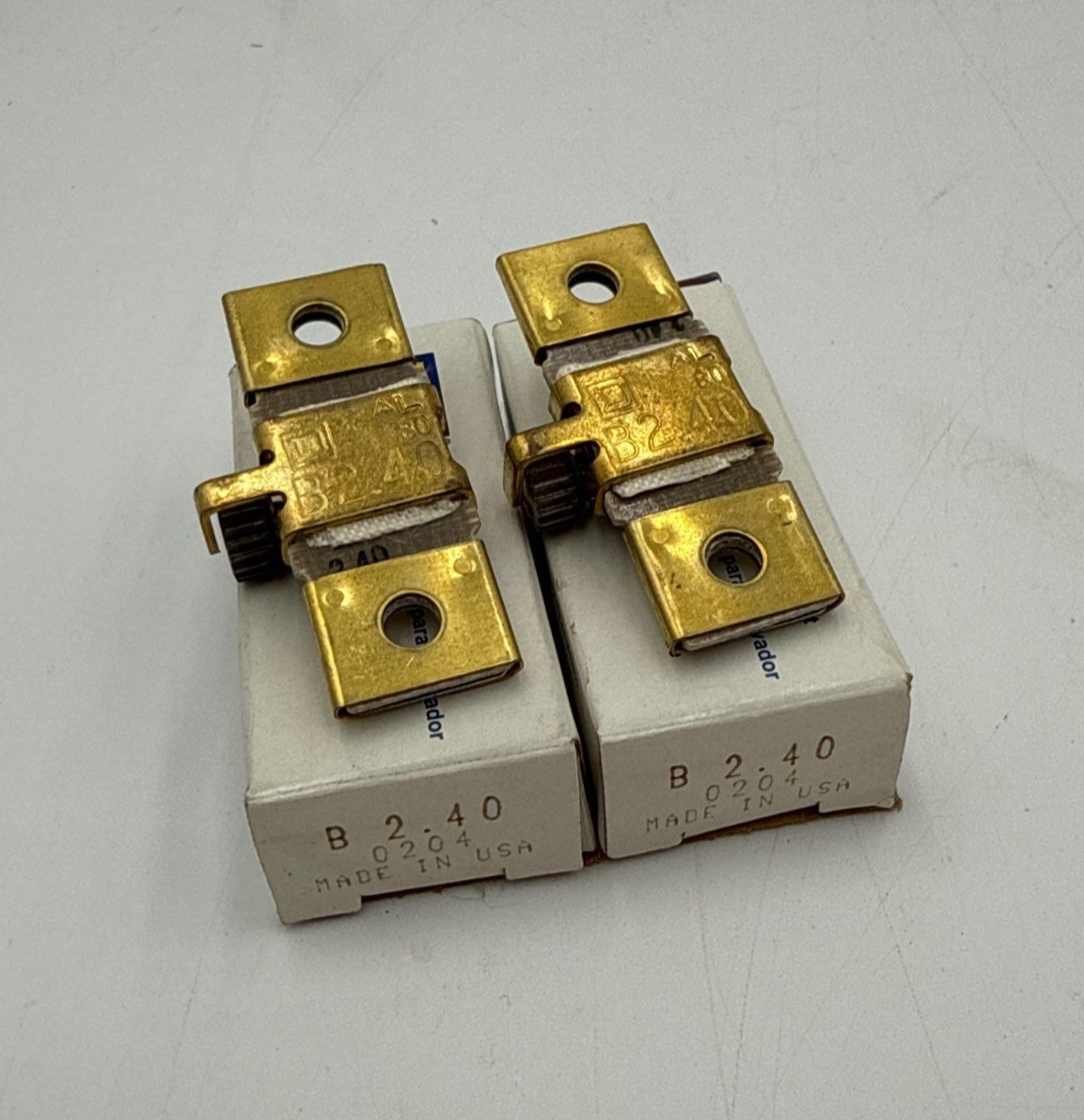 2PC Lot Square D B2.40 Thermal Overload Relay Heater Element Unit B240 2 Piece