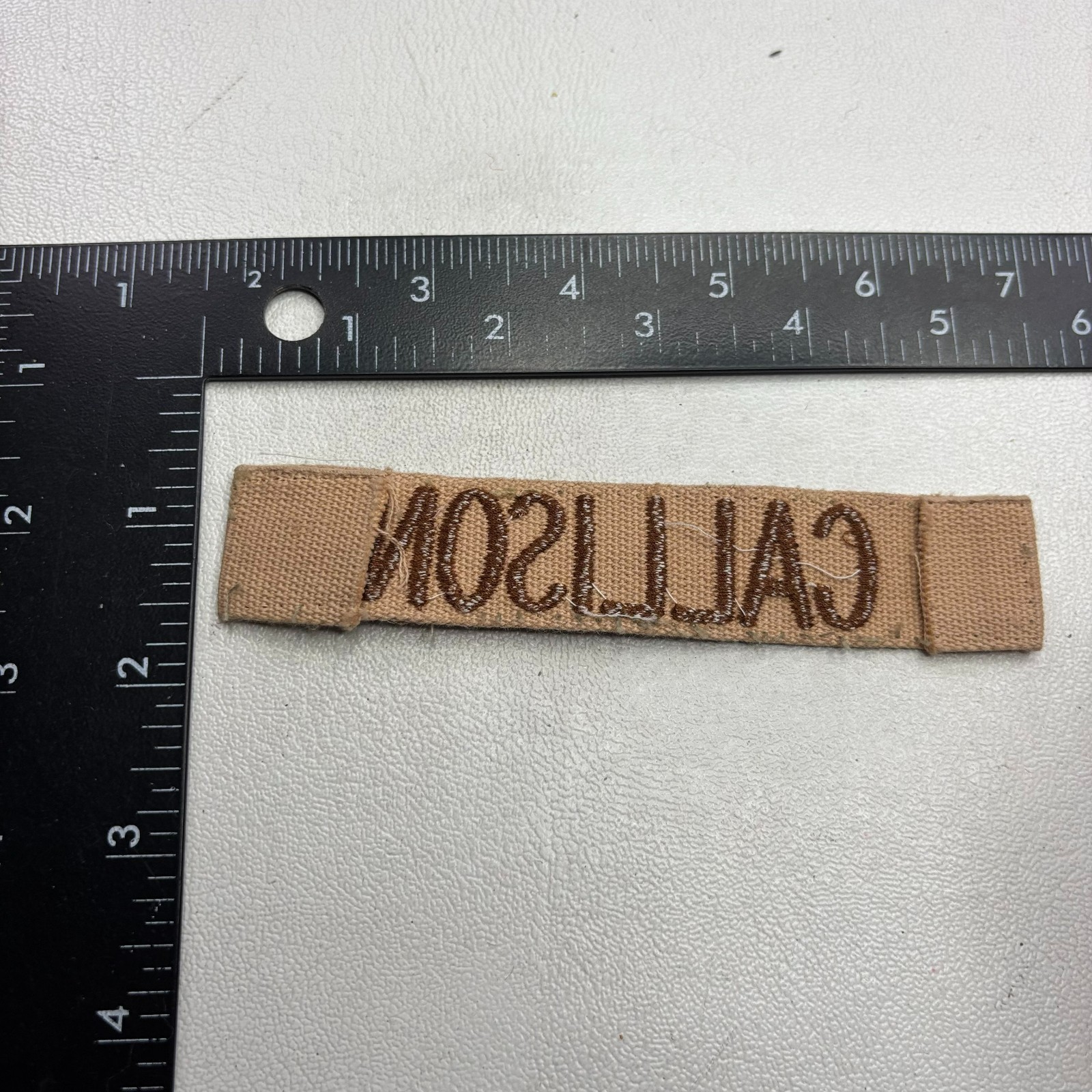Military NAME CALLISON Patch 58MN