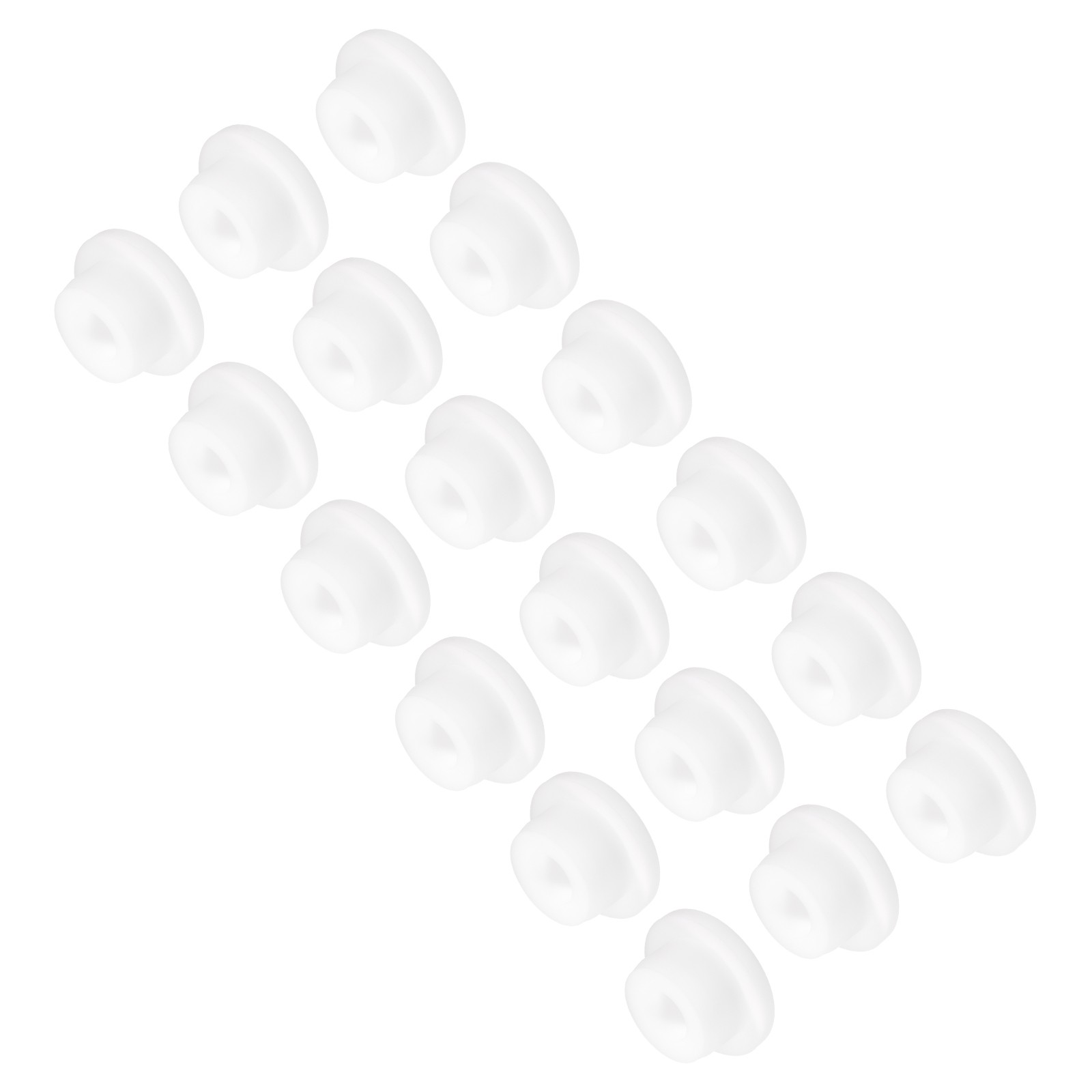 18pcs T-Shaped Silicone Plugs 20mm 13/16" Dia Snap in Plug Seal Round White