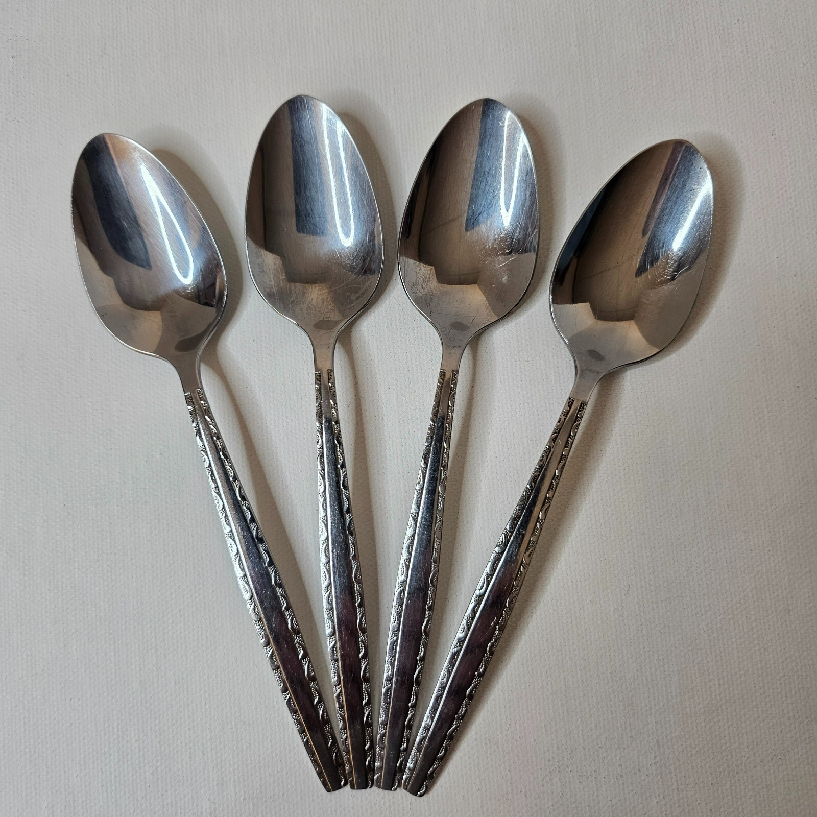 Rogers Ensenada Teaspoon Stainless Flatware Lot of 4