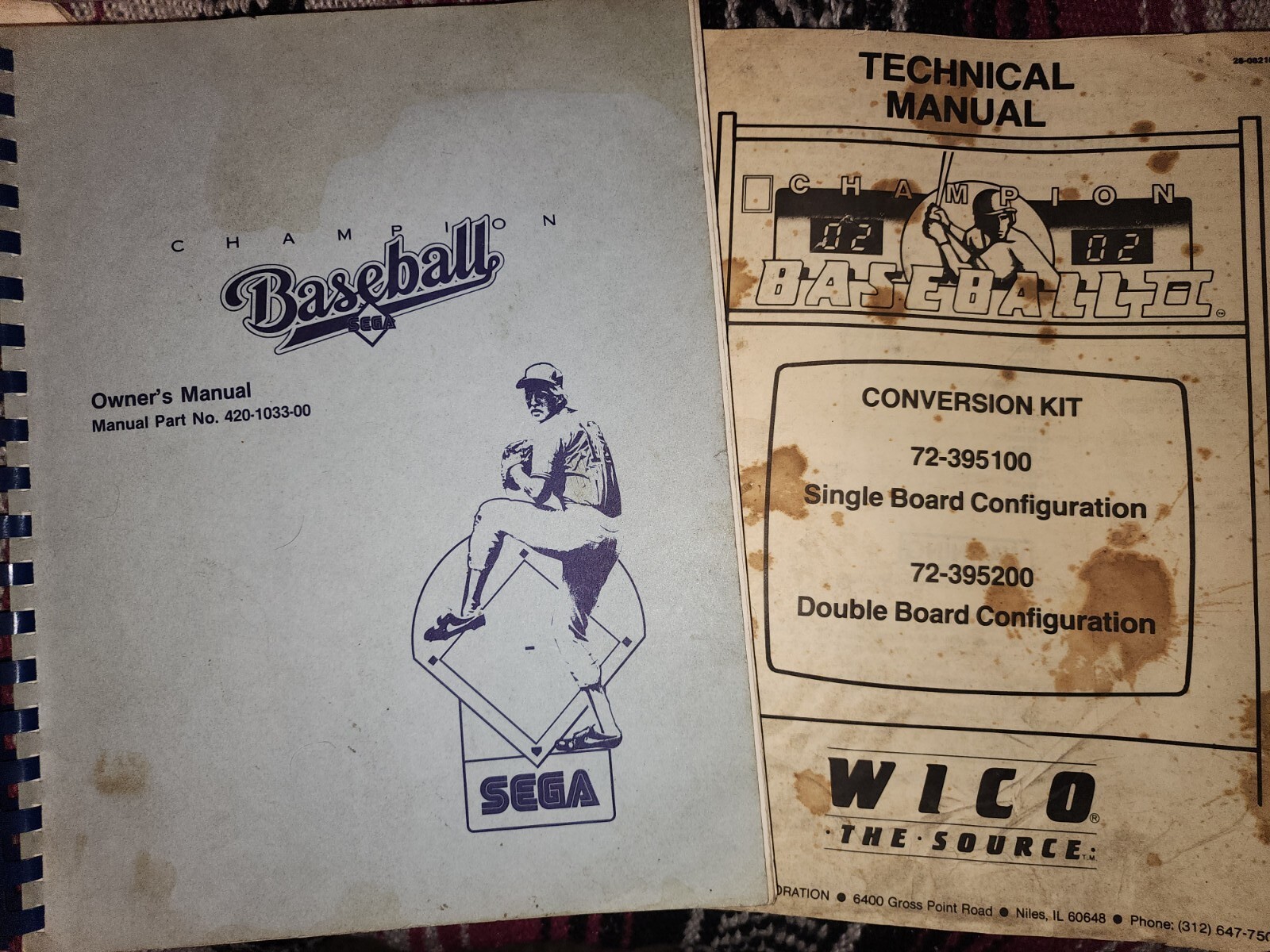 Champion Baseball Arcade Manual Sega