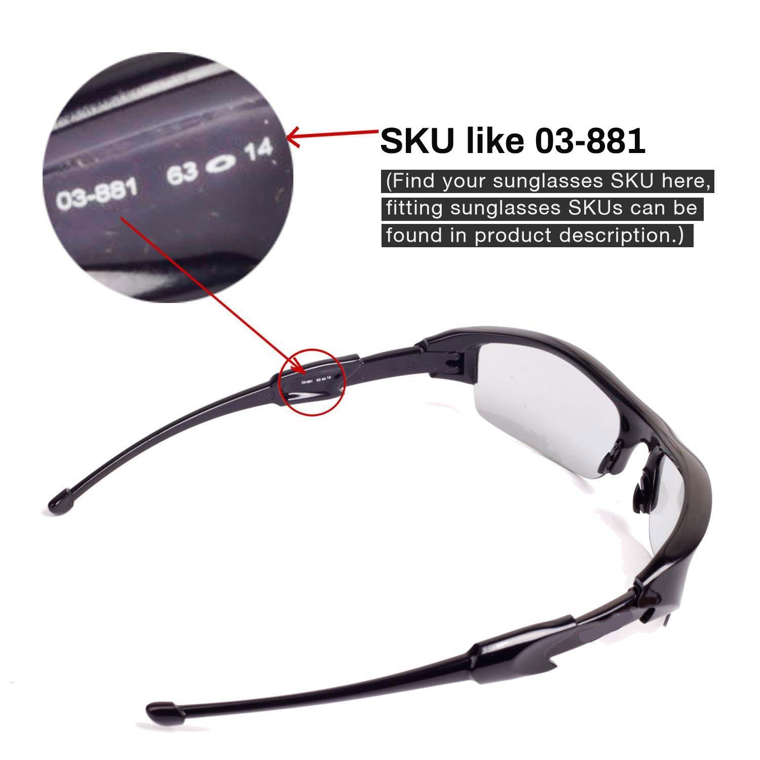 Walleva Black Polarized Replacement Lenses and Rubber Kit For Oakley Flak Jacket