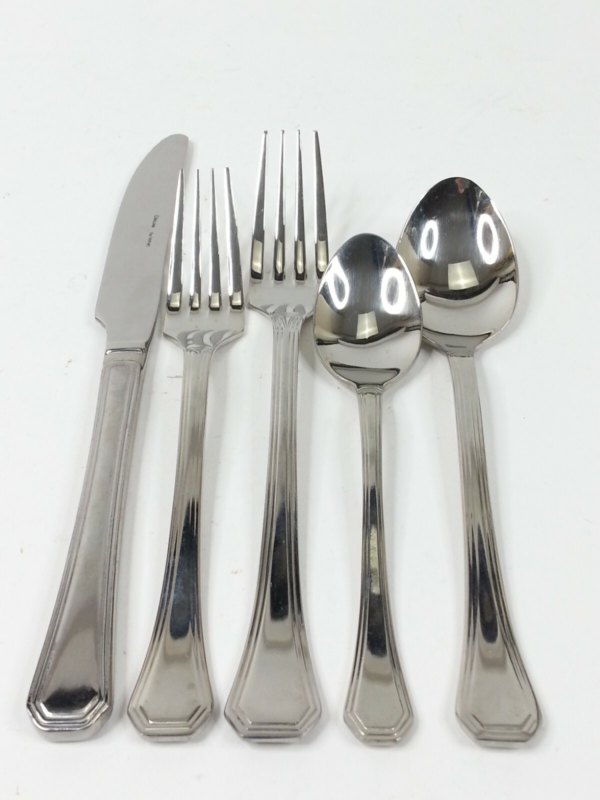 5 Piece WNK Worthy Noble And  Kent Deluxe Flatware Set Fork Spoon Knife