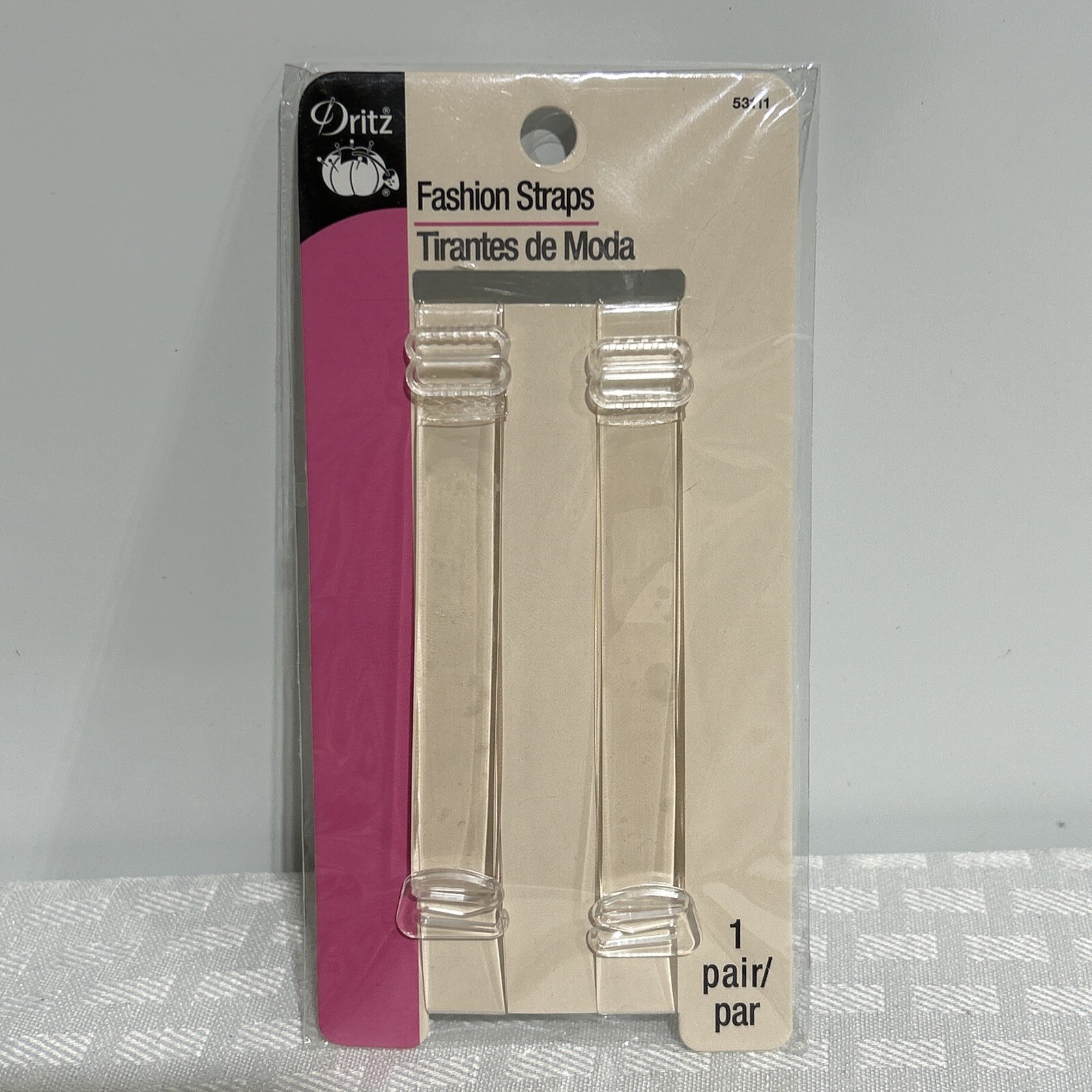 DRITZ 53111 Detachable & Adjustable Fashion Straps, Clear NEW IN PACKAGE