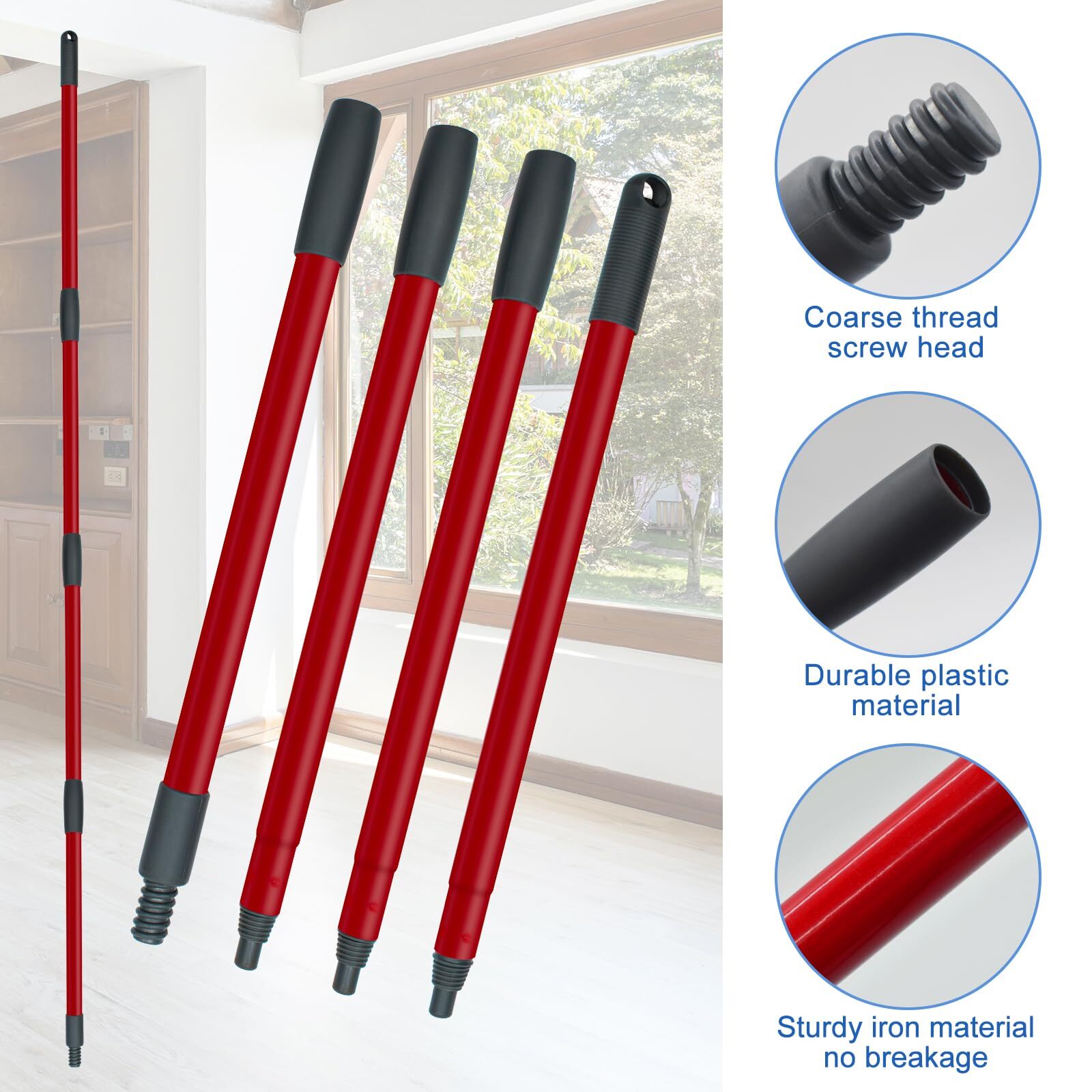 Spin Mop Replace Head Mop Handle And Base Compatible With Ocedar Rinseclean 2tan