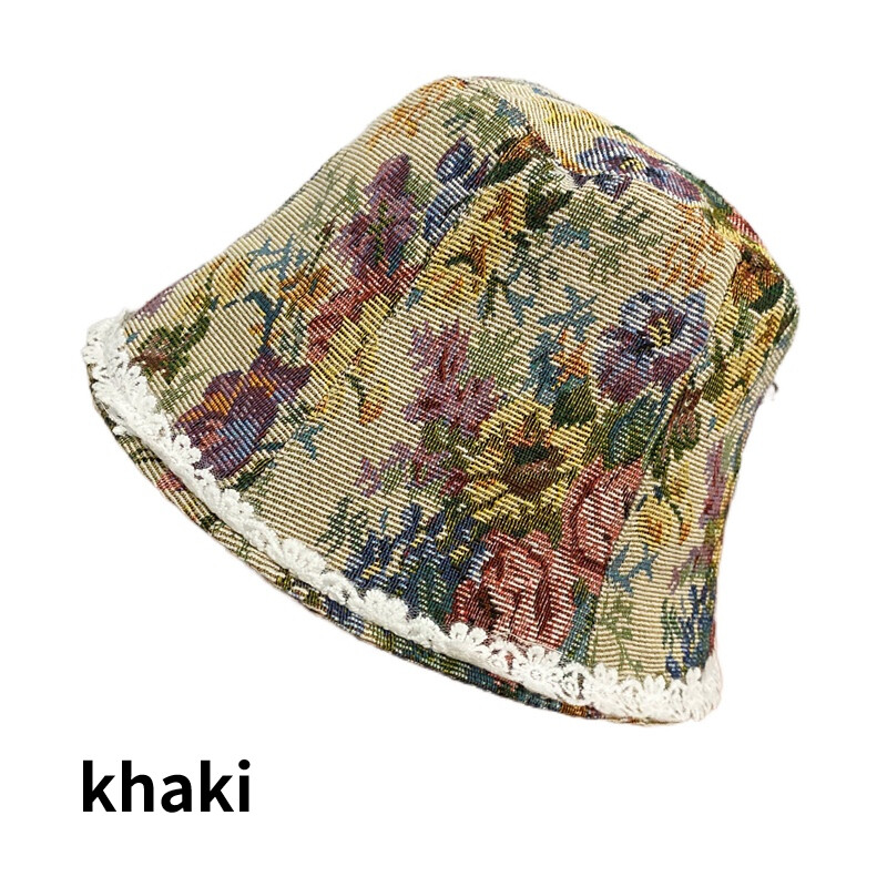 Women Floral Bucket Bush Hat Cap Fishing Sun Ethnic Lace Retro Fashion New